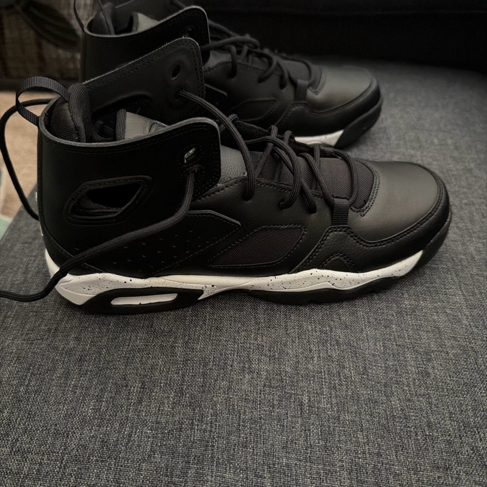 Jordan Black and White High-Top Sneakers